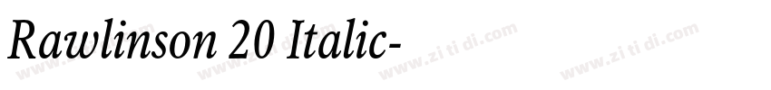 Rawlinson 20 Italic字体转换